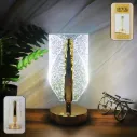 YASH ENTERPRISE Luxury Rechargeable Crystal LED Table Lamp with Golden Finish Table Lamp (24 cm, Golden)