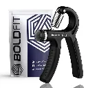 black Boldfit Adjustable Hand Grip Strengthener